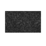 Black Western Damask Floral Print Polyester Flag