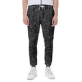 Black Western Damask Floral Print Joggers