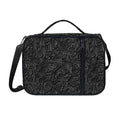 Black Western Damask Floral Print Shoulder Strap Bible Bag
