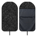 Black Western Damask Floral Print Waterproof Car Seat Cover