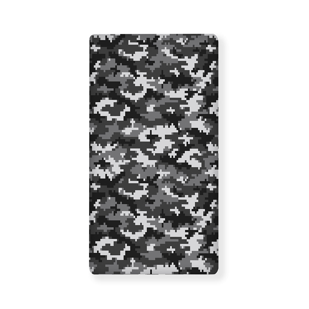 Black White And Grey Digital Camo Print Baby Crib Sheet