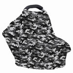 Black White And Grey Digital Camo Print Baby Seat Cover