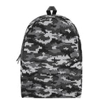 Black White And Grey Digital Camo Print Backpack