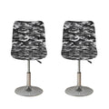 Black White And Grey Digital Camo Print Bar Stool Covers