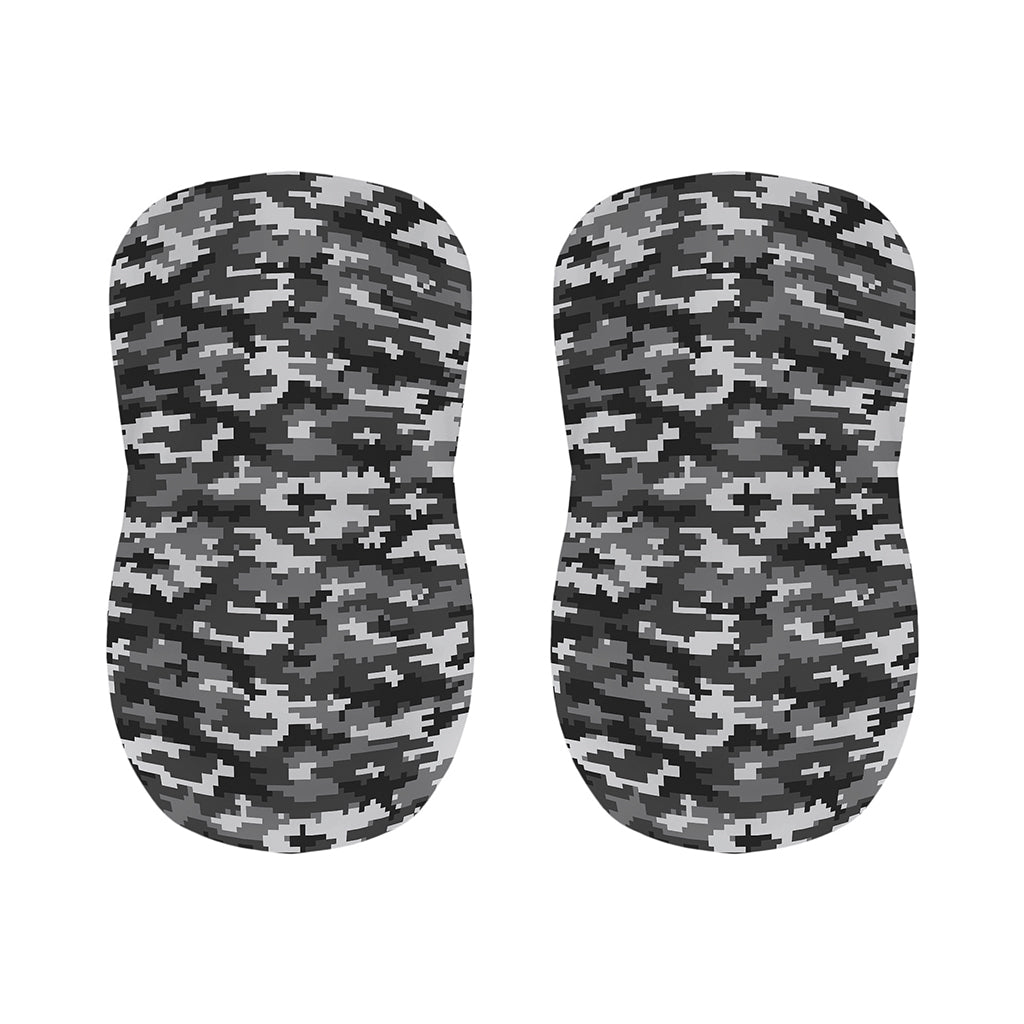 Black White And Grey Digital Camo Print Bar Stool Covers
