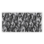 Black White And Grey Digital Camo Print Beach Towel