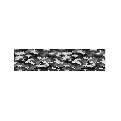 Black White And Grey Digital Camo Print Bed Runner