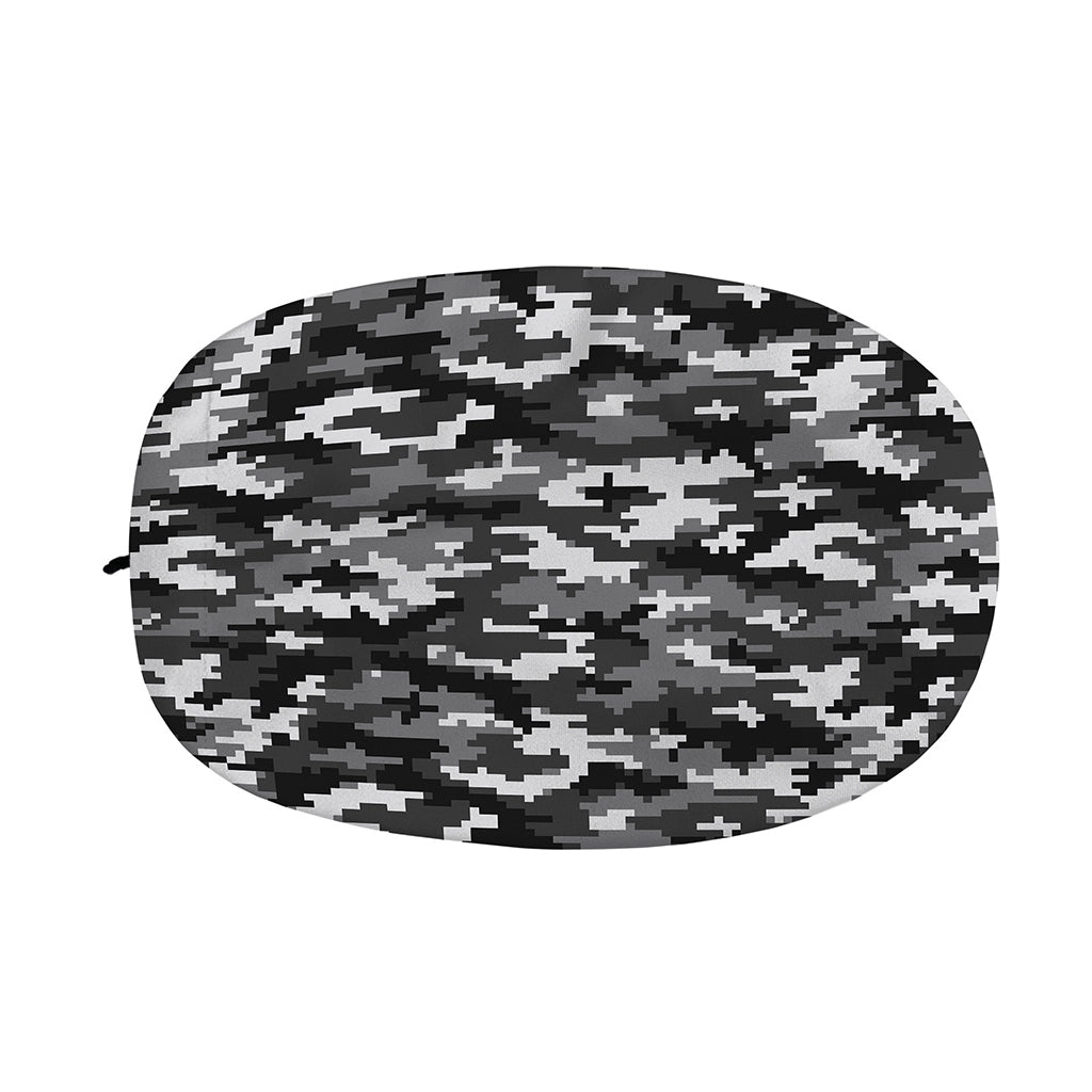 Black White And Grey Digital Camo Print Car Side Mirror Covers