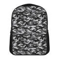 Black White And Grey Digital Camo Print Casual Backpack