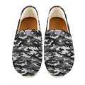 Black White And Grey Digital Camo Print Casual Shoes