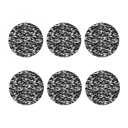 Black White And Grey Digital Camo Print Coaster Set
