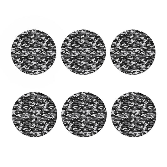 Black White And Grey Digital Camo Print Coaster Set