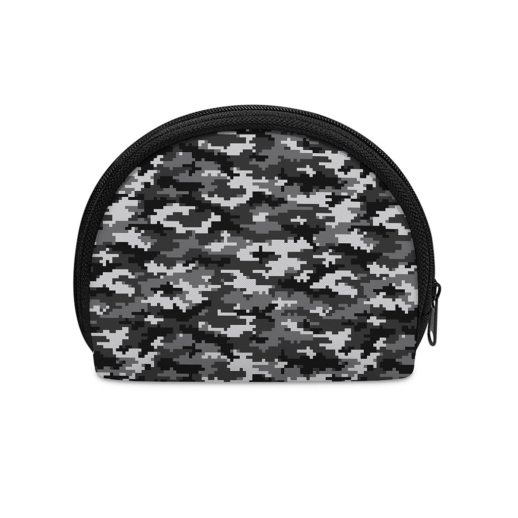 Black White And Grey Digital Camo Print Coin Purse