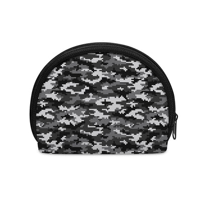 Black White And Grey Digital Camo Print Coin Purse