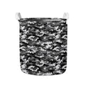 Black White And Grey Digital Camo Print Collapsible Laundry Basket