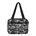 Black White And Grey Digital Camo Print Double Strap Bible Bag