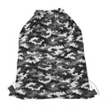 Black White And Grey Digital Camo Print Drawstring Bag