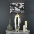 Black White And Grey Digital Camo Print Drum Lamp Shade
