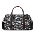 Black White And Grey Digital Camo Print Duffel Bag