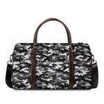 Black White And Grey Digital Camo Print Duffle Bag