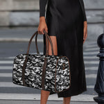 Black White And Grey Digital Camo Print Duffle Bag