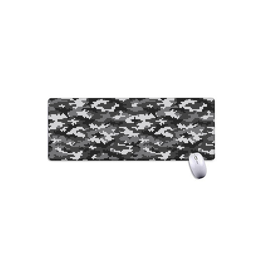 Black White And Grey Digital Camo Print Extended Mouse Pad