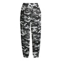 Black White And Grey Digital Camo Print Fleece Lined Knit Pants