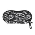 Black White And Grey Digital Camo Print Glasses Case