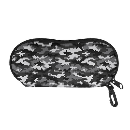 Black White And Grey Digital Camo Print Glasses Case