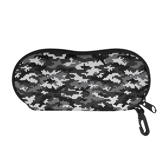 Black White And Grey Digital Camo Print Glasses Case