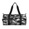 Black White And Grey Digital Camo Print Gym Bag