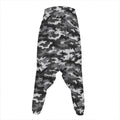 Black White And Grey Digital Camo Print Hammer Pants