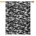 Black White And Grey Digital Camo Print House Flag