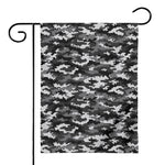 Black White And Grey Digital Camo Print House Flag