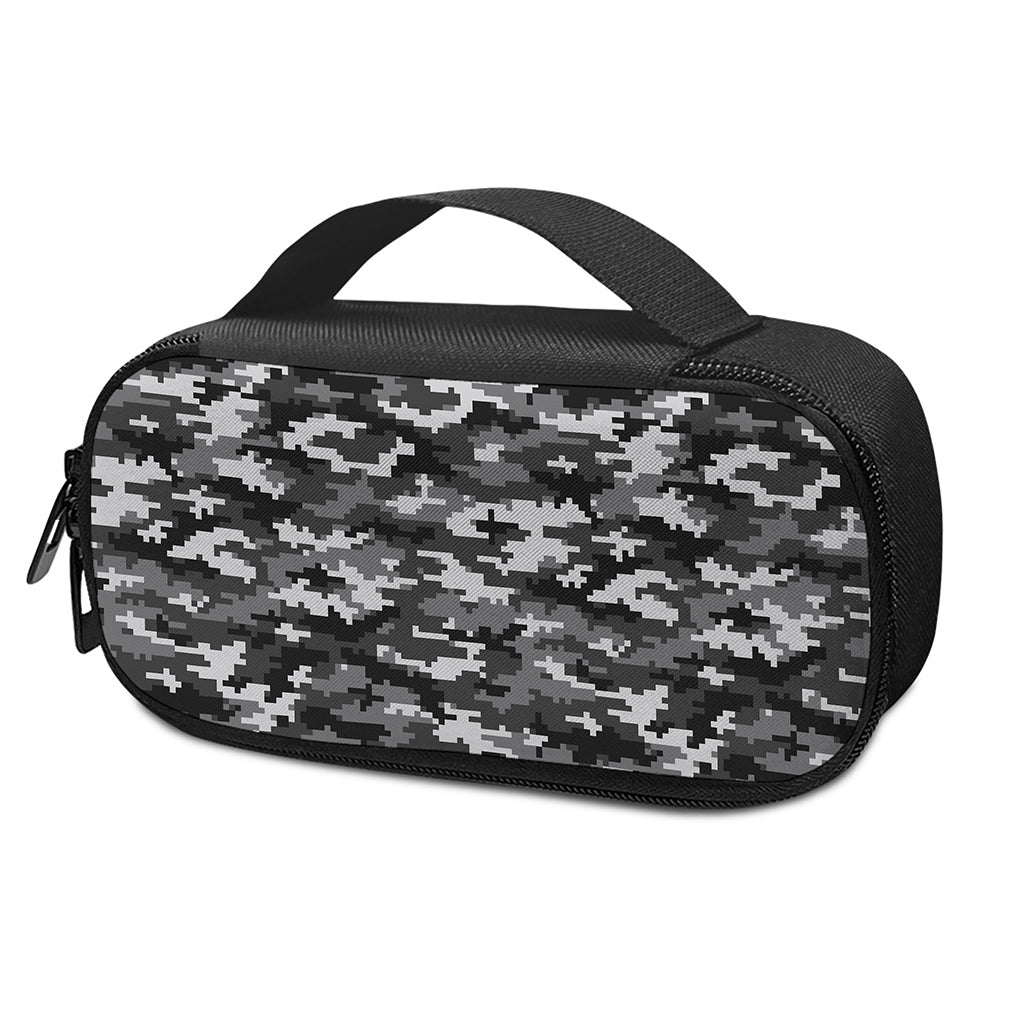 Black White And Grey Digital Camo Print Insulin Cooler Travel Case