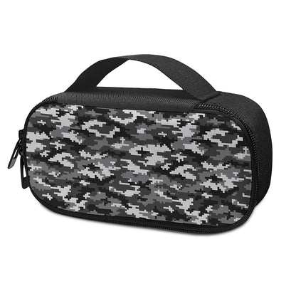 Black White And Grey Digital Camo Print Insulin Cooler Travel Case