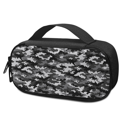 Black White And Grey Digital Camo Print Insulin Cooler Travel Case