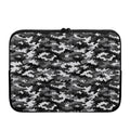 Black White And Grey Digital Camo Print Laptop Sleeve