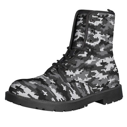 Black White And Grey Digital Camo Print Backpack
