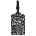 Black White And Grey Digital Camo Print Luggage Tag