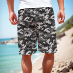 Black White And Grey Digital Camo Print Men's Cargo Shorts