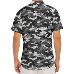 Black White And Grey Digital Camo Print Men's Deep V-Neck Shirt