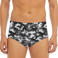 Black White And Grey Digital Camo Print Men's Triangle Swim Briefs