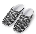 Black White And Grey Digital Camo Print Mesh Casual Shoes