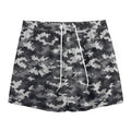 Black White And Grey Digital Camo Print Mesh Shorts