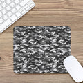 Black White And Grey Digital Camo Print Mouse Pad