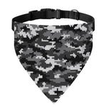 Black White And Grey Digital Camo Print Over The Collar Dog Bandana