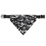 Black White And Grey Digital Camo Print Over The Collar Dog Bandana