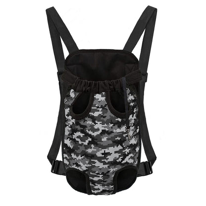 Black White And Grey Digital Camo Print Pet Carrier Backpack