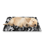 Black White And Grey Digital Camo Print Pet Cooling Mat Cover